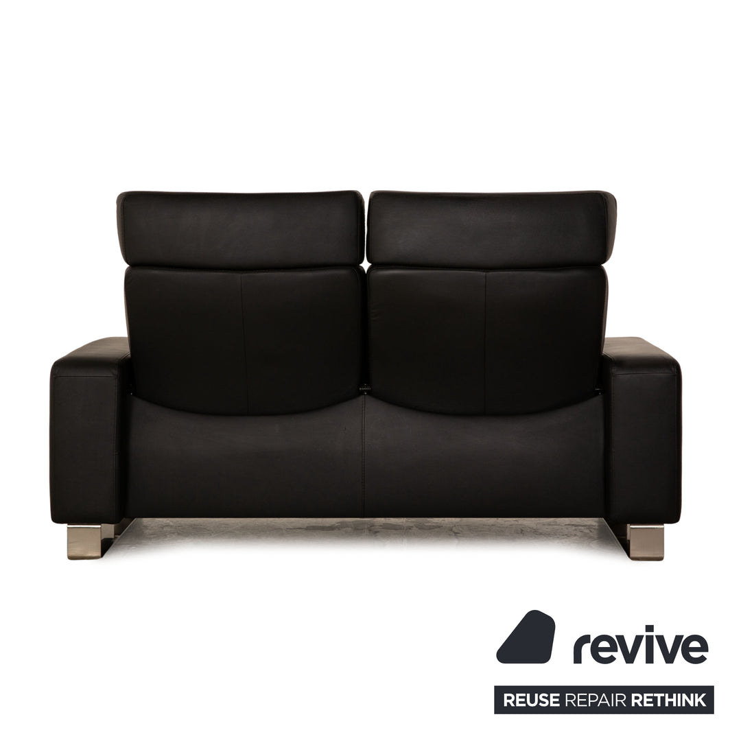 Stressless Arion Leder Zweisitzer Schwarz Sofa Couch manuelle Funktion