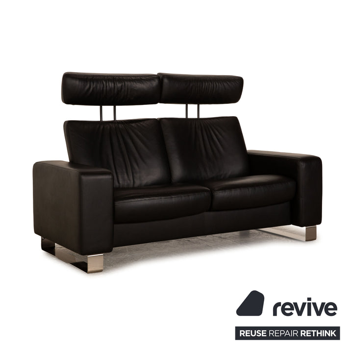 Stressless Arion Leder Zweisitzer Schwarz Sofa Couch manuelle Funktion