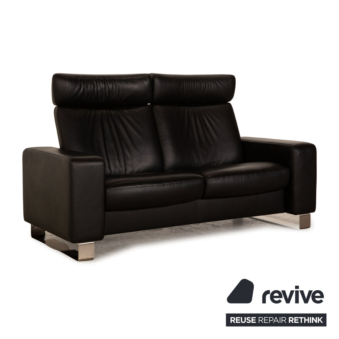 Stressless Arion Leder Zweisitzer Schwarz Sofa Couch manuelle Funktion