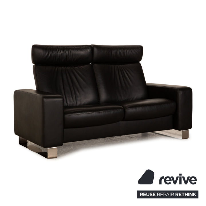 Stressless Arion Leder Zweisitzer Schwarz Sofa Couch manuelle Funktion