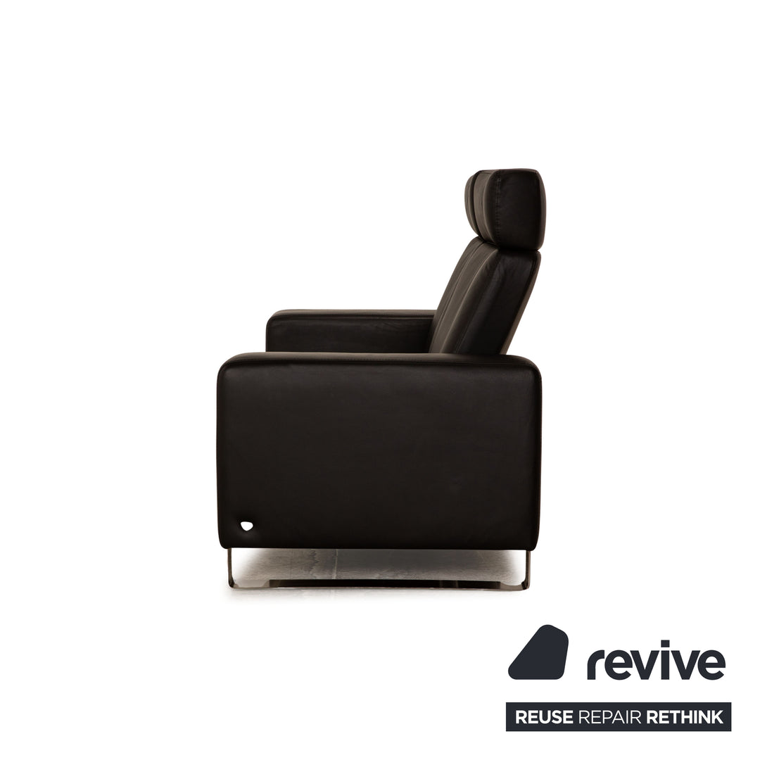 Stressless Arion Leder Zweisitzer Schwarz Sofa Couch manuelle Funktion