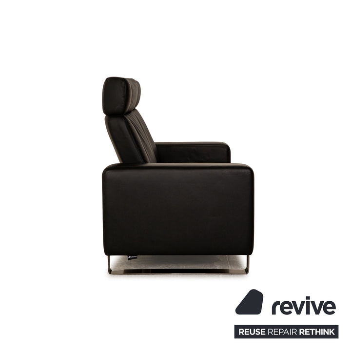 Stressless Arion Leder Zweisitzer Schwarz Sofa Couch manuelle Funktion