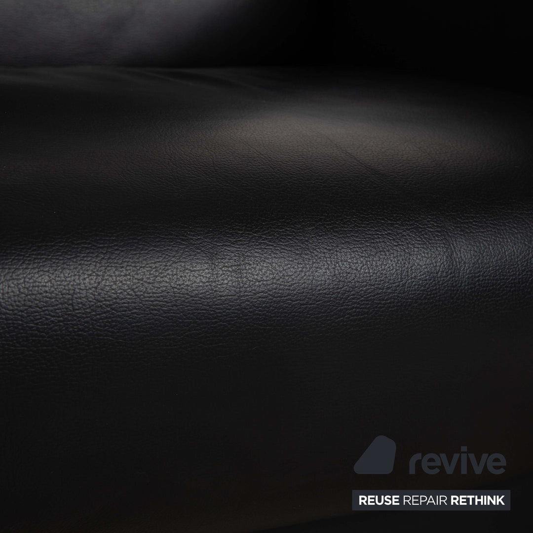 Stressless Arion Leder Zweisitzer Sofa Couch Hocker Schwarz Anthrazit manuelle Funktion