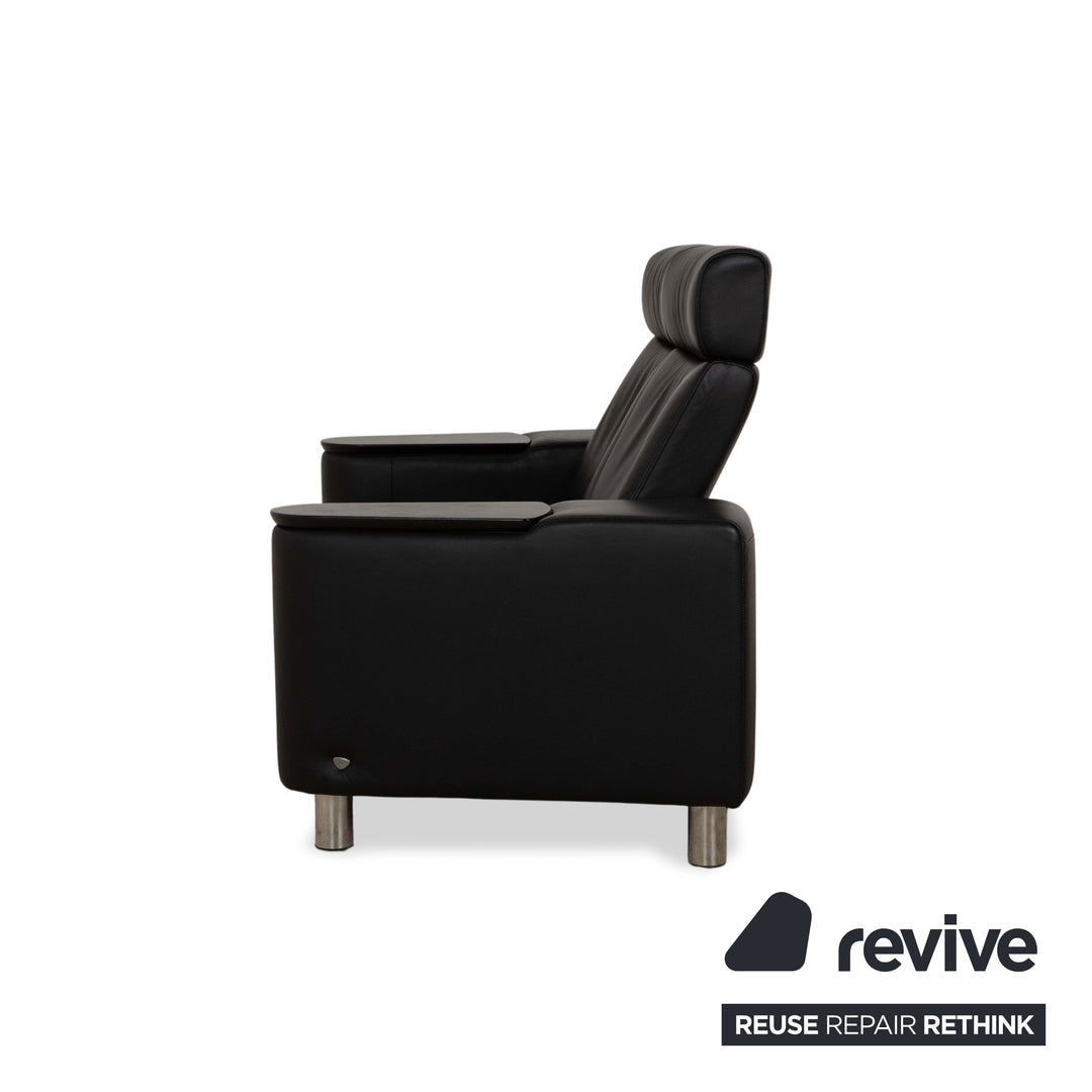 Stressless Arion Leder Zweisitzer Sofa Couch Hocker Schwarz Anthrazit manuelle Funktion