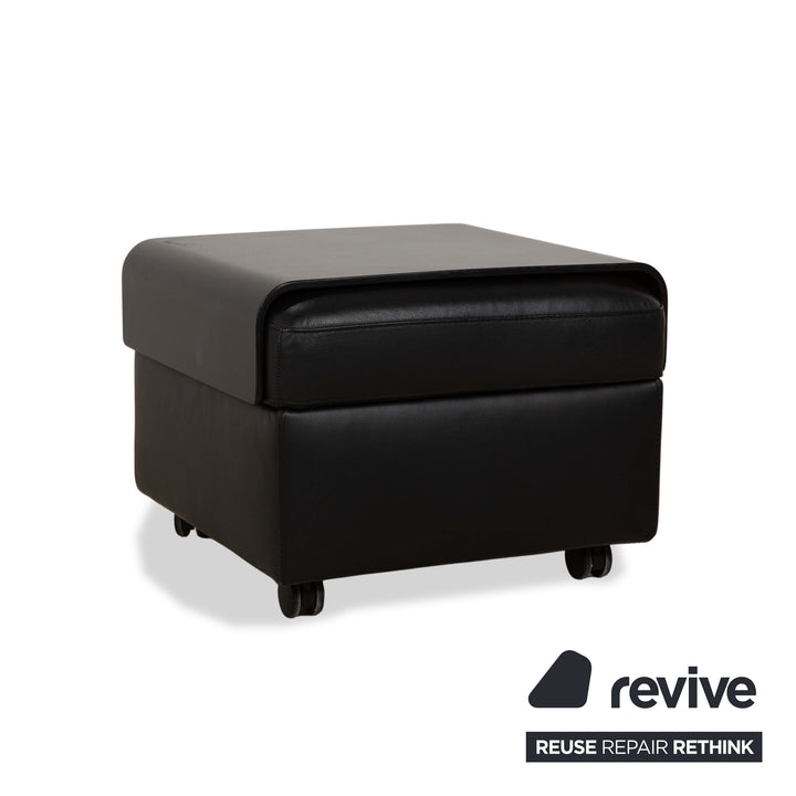 Stressless Arion Leder Zweisitzer Sofa Couch Hocker Schwarz Anthrazit manuelle Funktion