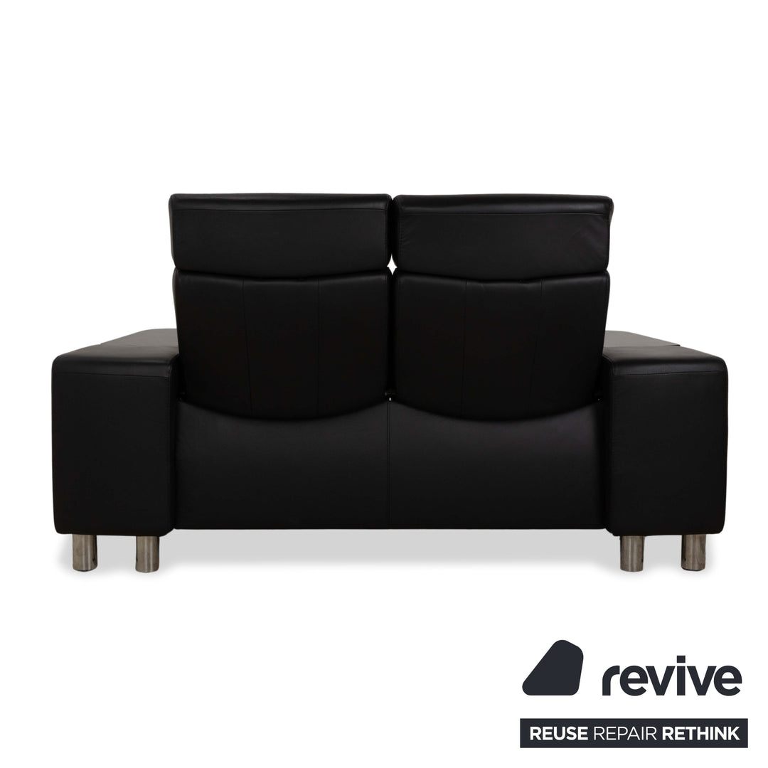 Stressless Arion Leder Zweisitzer Sofa Couch Hocker Schwarz Anthrazit manuelle Funktion