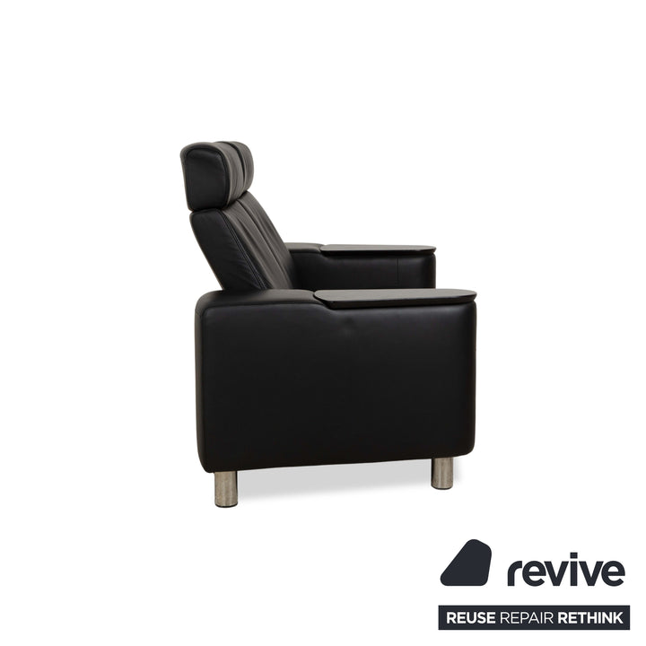 Stressless Arion Leder Zweisitzer Sofa Couch Hocker Schwarz Anthrazit manuelle Funktion