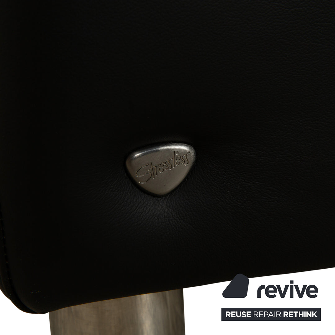 Ensemble Stressless Arion en cuir deux places et fauteuil noir à fonction manuelle