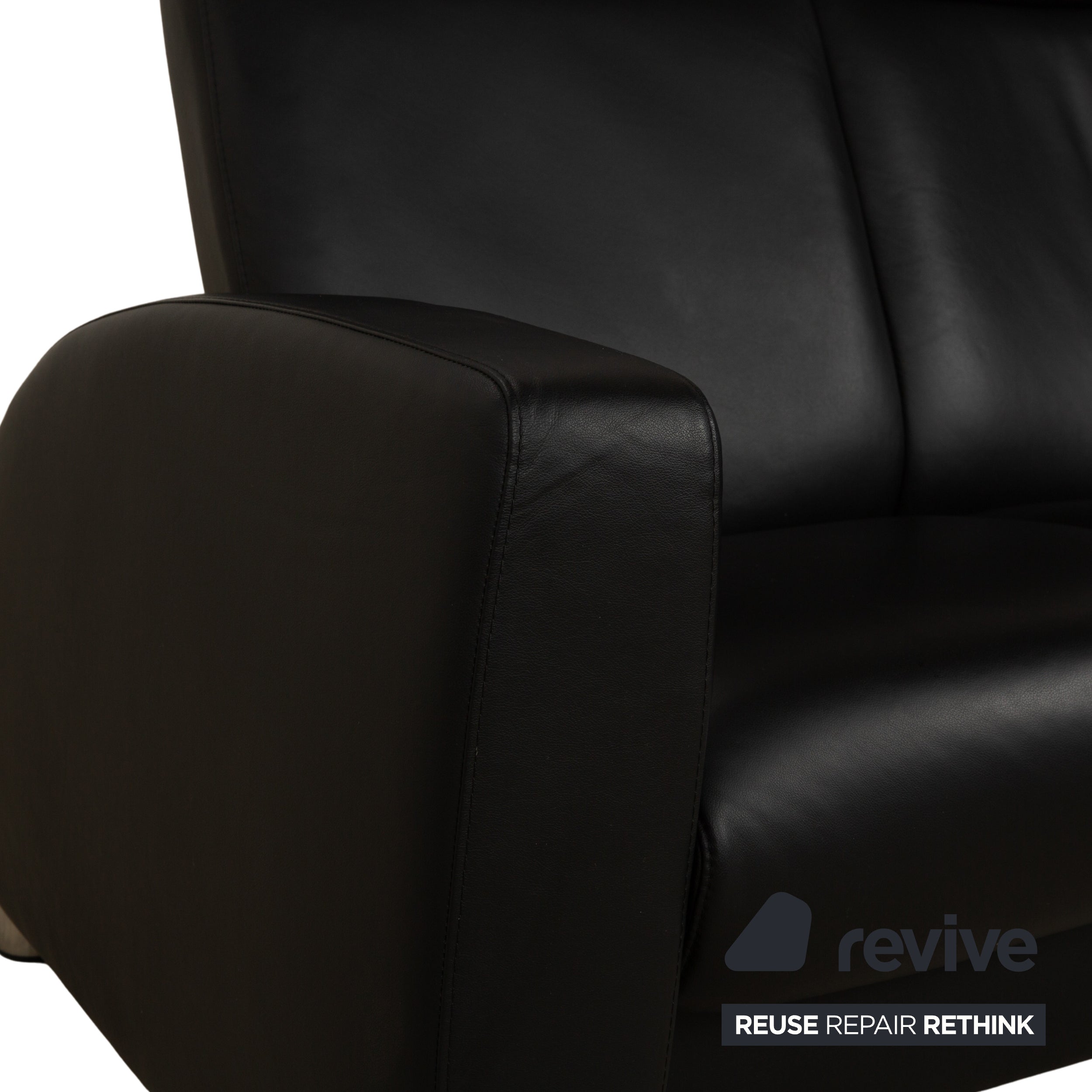 Stressless Arion Set Leather Two-seater and Armchair Black manual function Sofa Couch