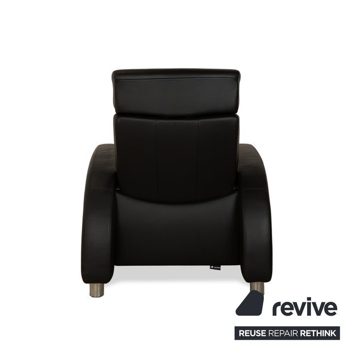 Stressless Arion Set Leder Zweisitzer und Sessel Schwarz manuelle Funktion Sofa Couch