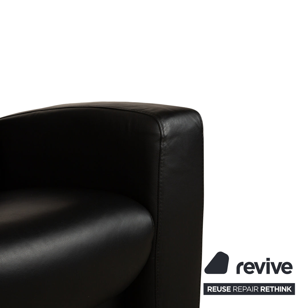 Stressless Arion Set Leder Zweisitzer und Sessel Schwarz manuelle Funktion Sofa Couch