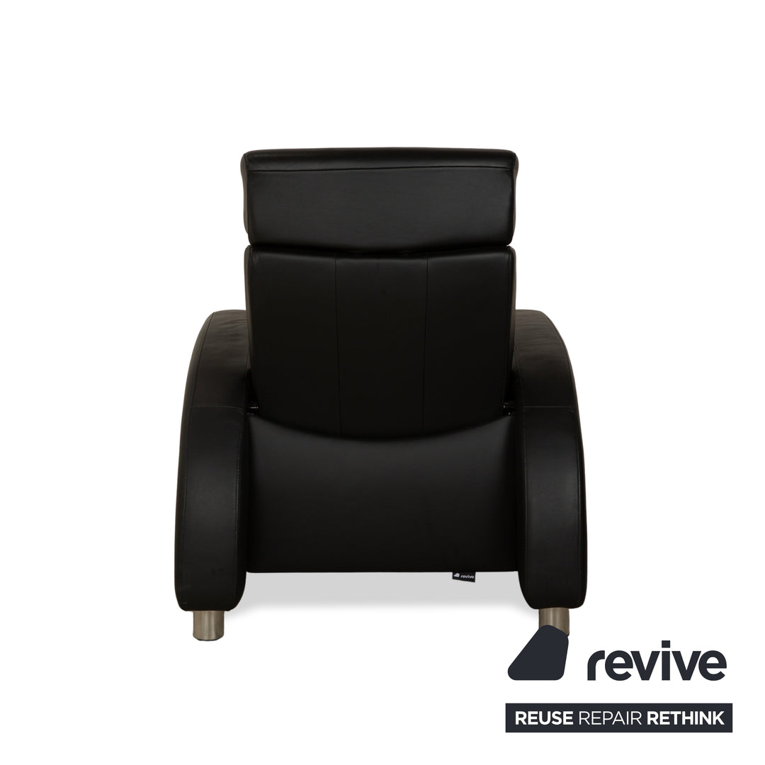 Stressless Arion Set Leder Zweisitzer und Sessel Schwarz manuelle Funktion Sofa Couch