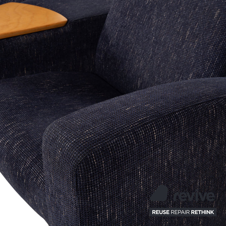 Stressless Arion Stoff Sofa Dunkelblau Zweisitzer Funktion Heimkinosofa manuelle Funktion