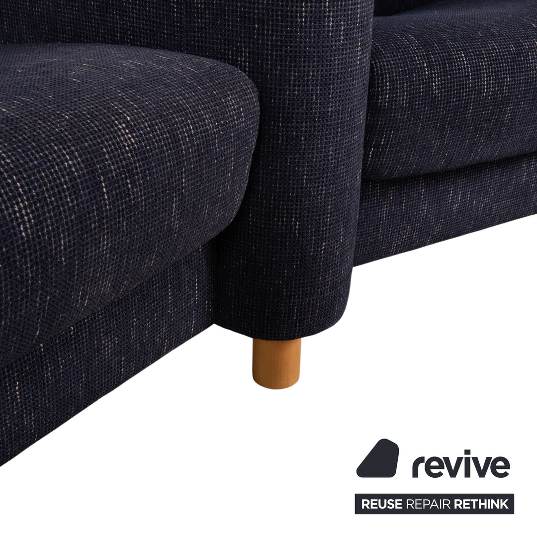 Stressless Arion Stoff Sofa Dunkelblau Zweisitzer Funktion Heimkinosofa manuelle Funktion