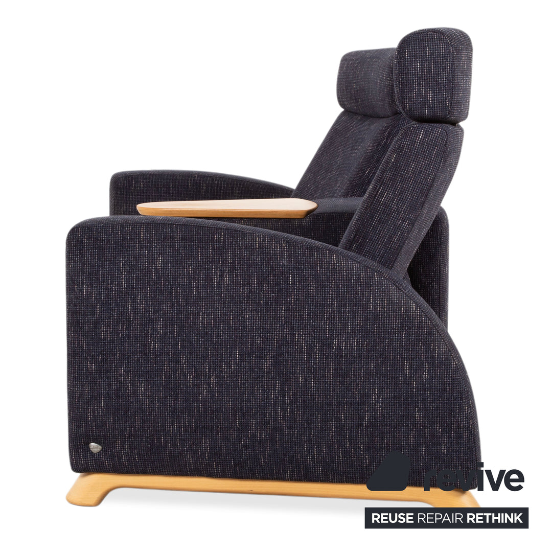 Stressless Arion Stoff Sofa Dunkelblau Zweisitzer Funktion Heimkinosofa manuelle Funktion