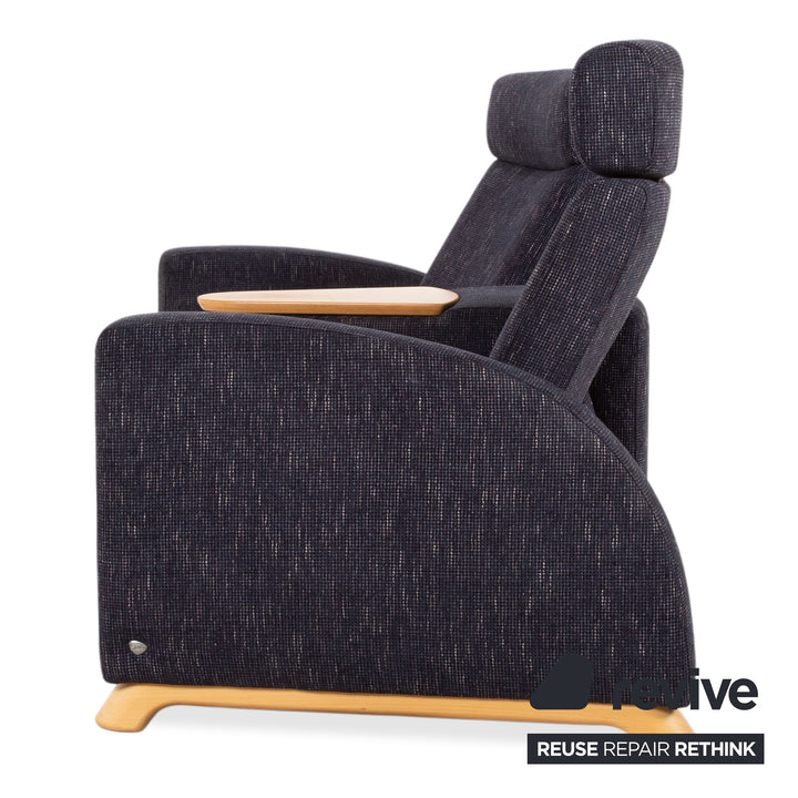 Stressless Arion Stoff Sofa Dunkelblau Zweisitzer Funktion Heimkinosofa manuelle Funktion