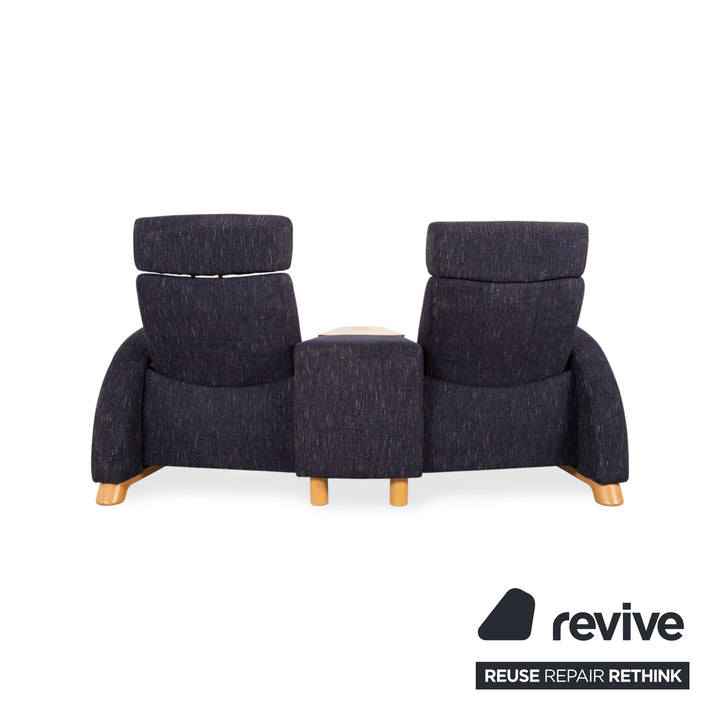 Stressless Arion Stoff Sofa Dunkelblau Zweisitzer Funktion Heimkinosofa manuelle Funktion