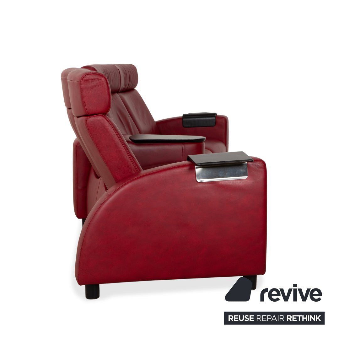Stressless Arion Viersitzer Sofa Rot manuelle Funktion
