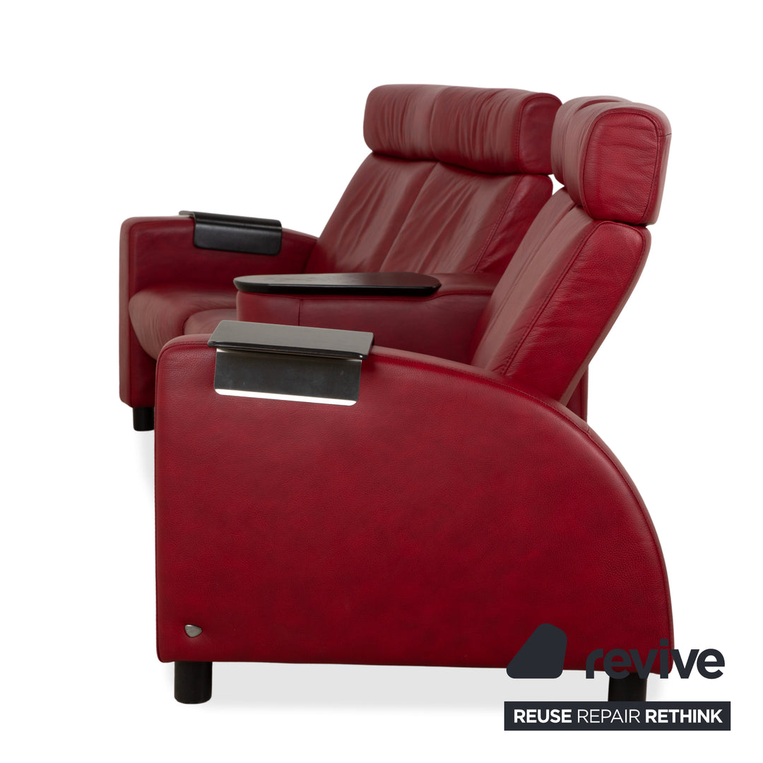 Stressless Arion four-seater sofa, red, manual function