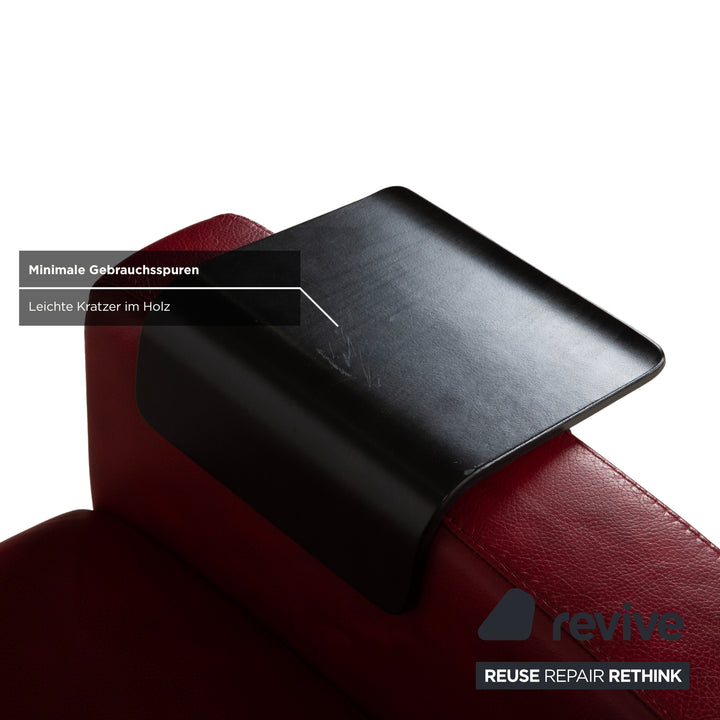 Stressless Arion Viersitzer Sofa Rot manuelle Funktion