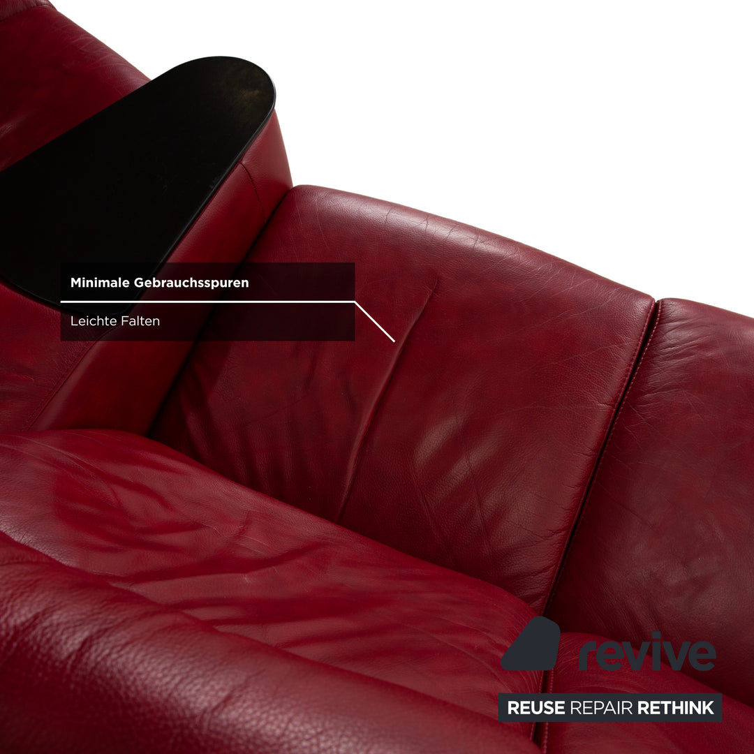 Stressless Arion Viersitzer Sofa Rot manuelle Funktion