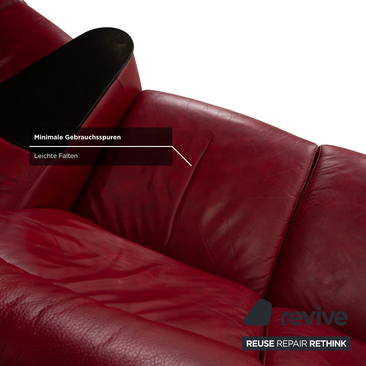 Stressless Arion four-seater sofa, red, manual function
