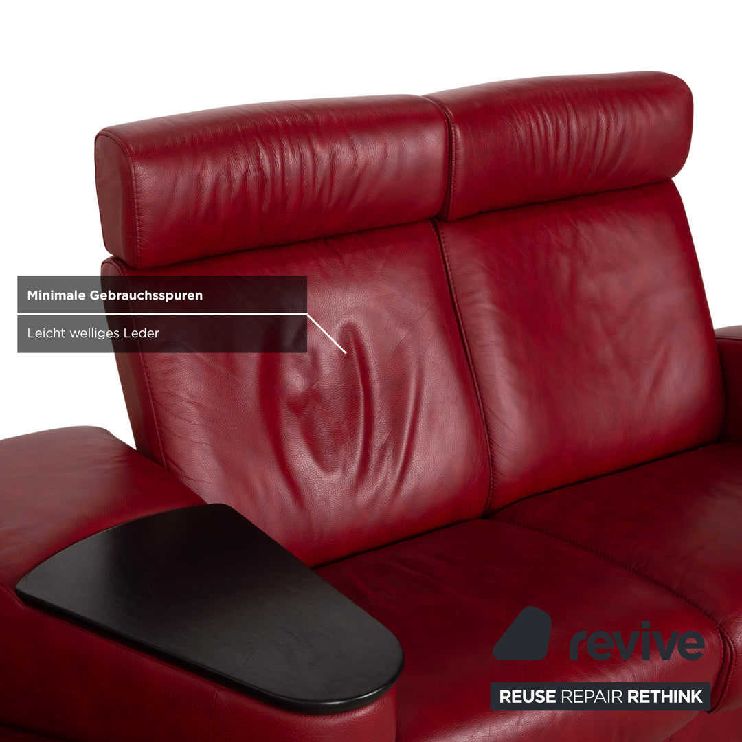 Stressless Arion four-seater sofa, red, manual function