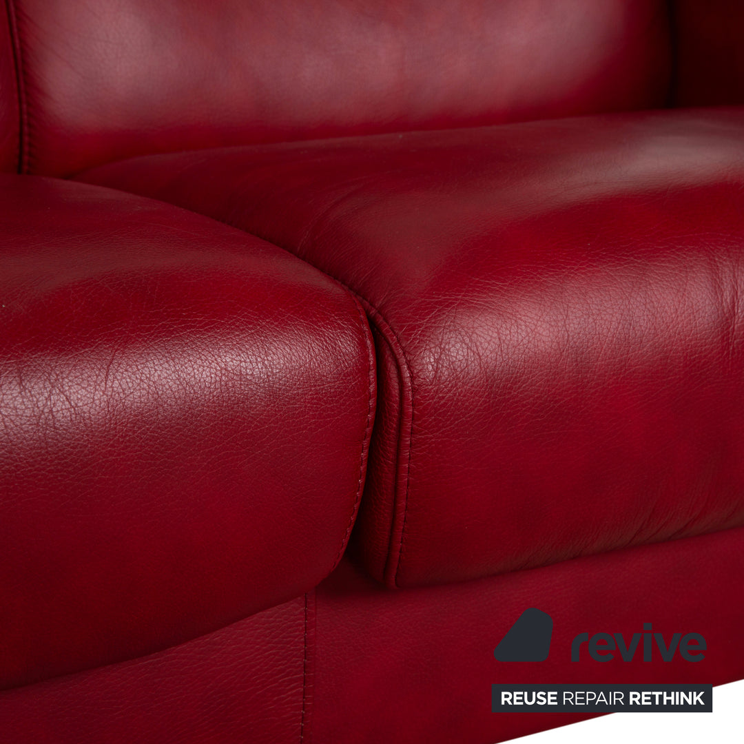 Stressless Arion Viersitzer Sofa Rot manuelle Funktion
