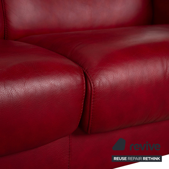 Stressless Arion Viersitzer Sofa Rot manuelle Funktion