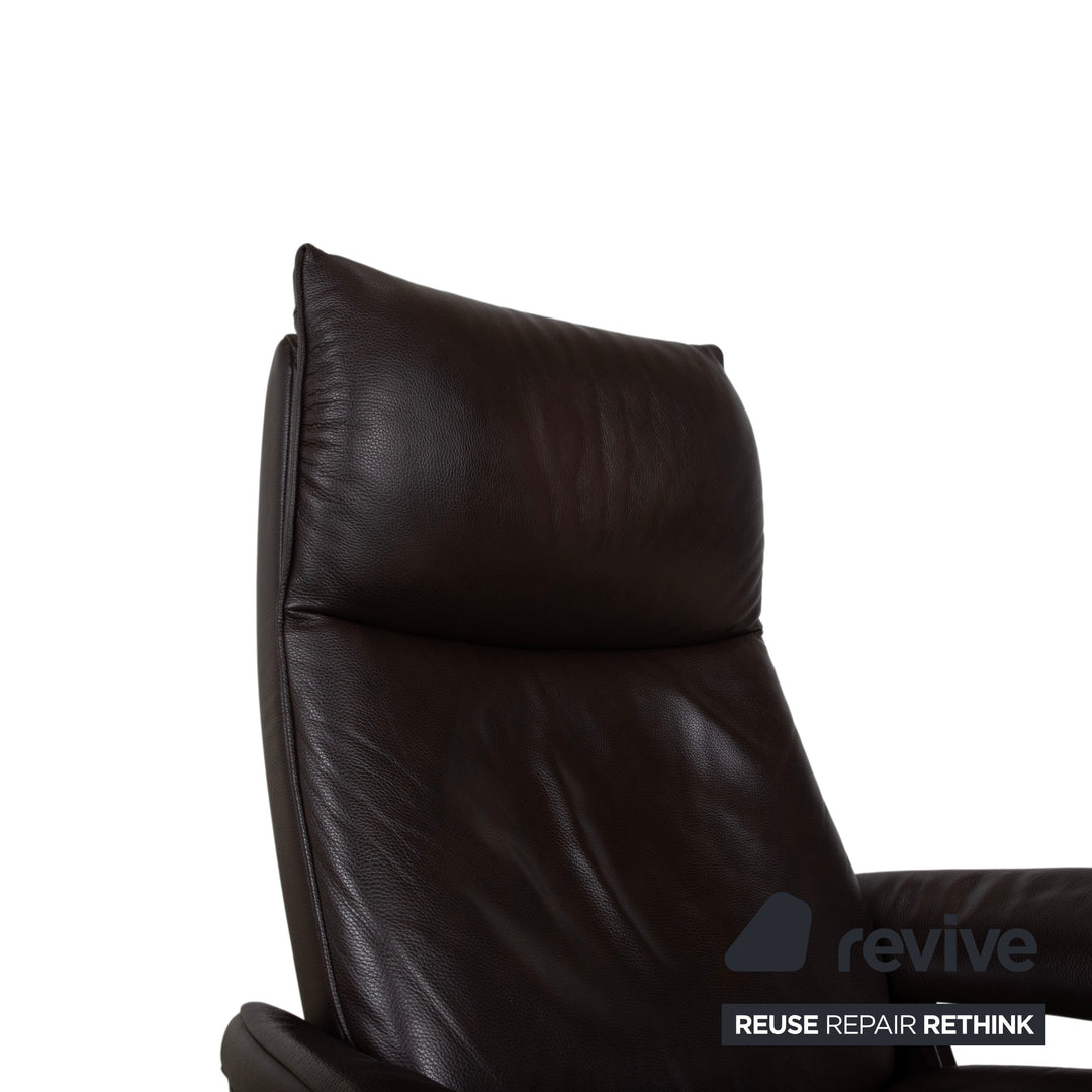 Stressless Aura Leder Sessel Braun Mokka manuelle Funktion Relaxfunktion inkl. Hocker