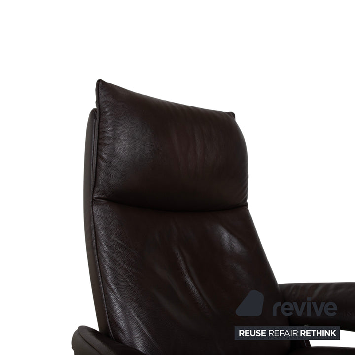 Stressless Aura Leder Sessel Braun Mokka manuelle Funktion Relaxfunktion inkl. Hocker