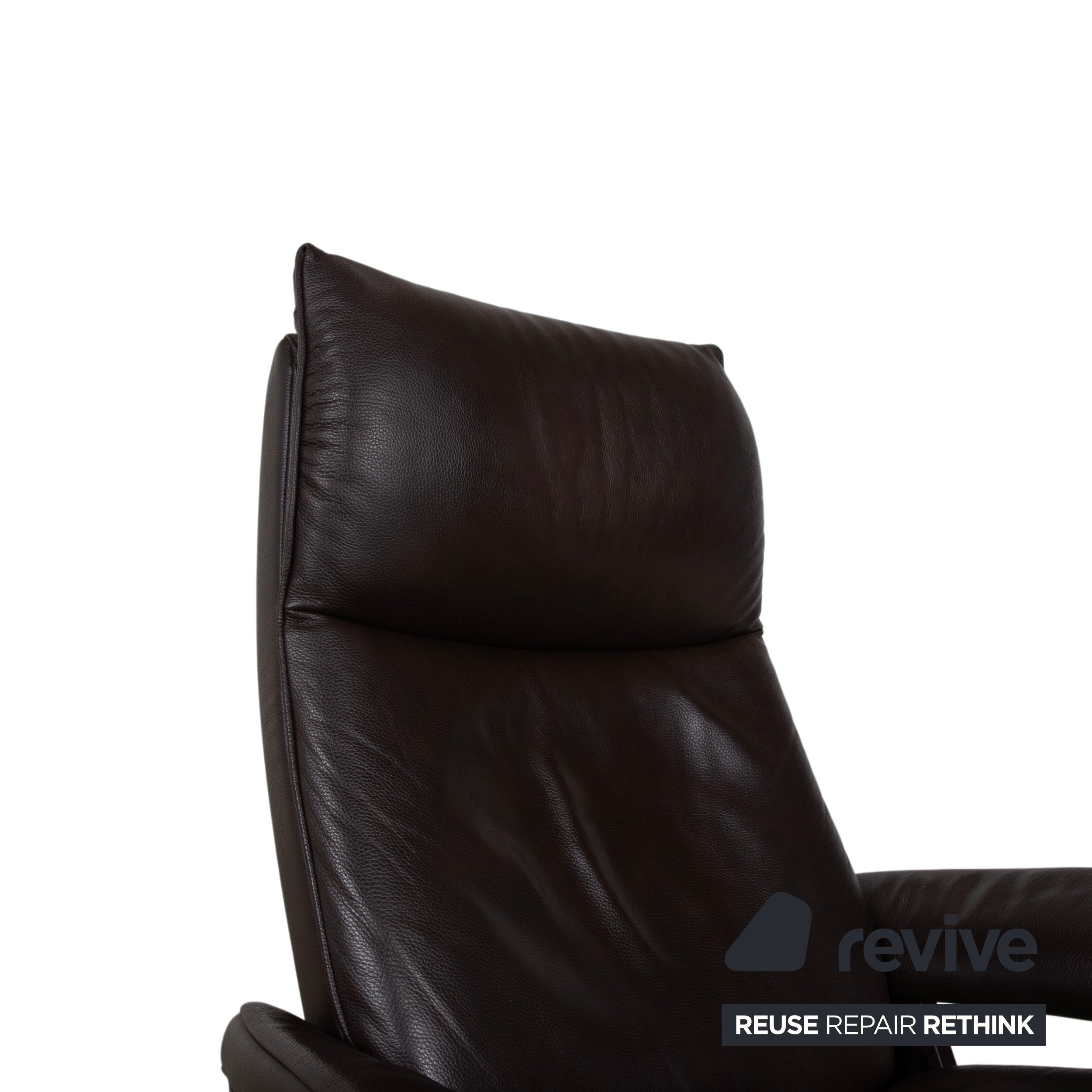 Stressless Aura Leather Recliner Mokka Brown manual function relaxation function incl. footstool