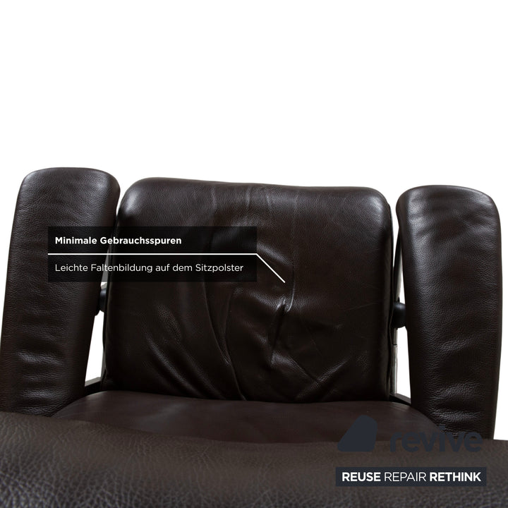 Stressless Aura Leder Sessel Braun Mokka manuelle Funktion Relaxfunktion inkl. Hocker