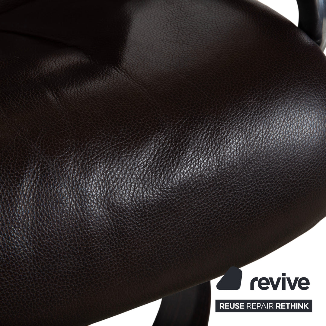 Stressless Aura Leder Sessel Braun Mokka manuelle Funktion Relaxfunktion inkl. Hocker