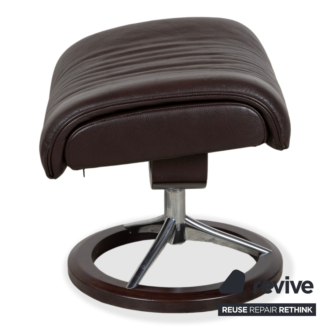 Stressless Aura Leder Sessel Braun Mokka manuelle Funktion Relaxfunktion inkl. Hocker