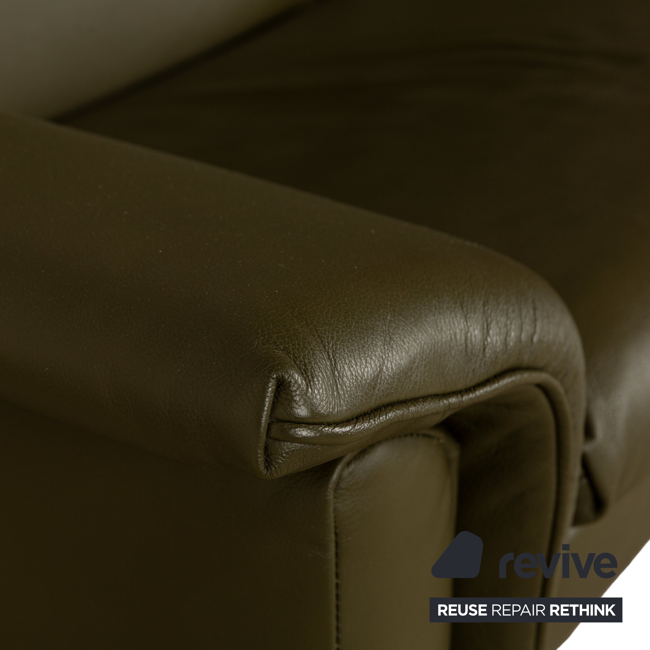 Stressless Aurora Leather Two Seater Dark Green Manual Function Sofa Couch