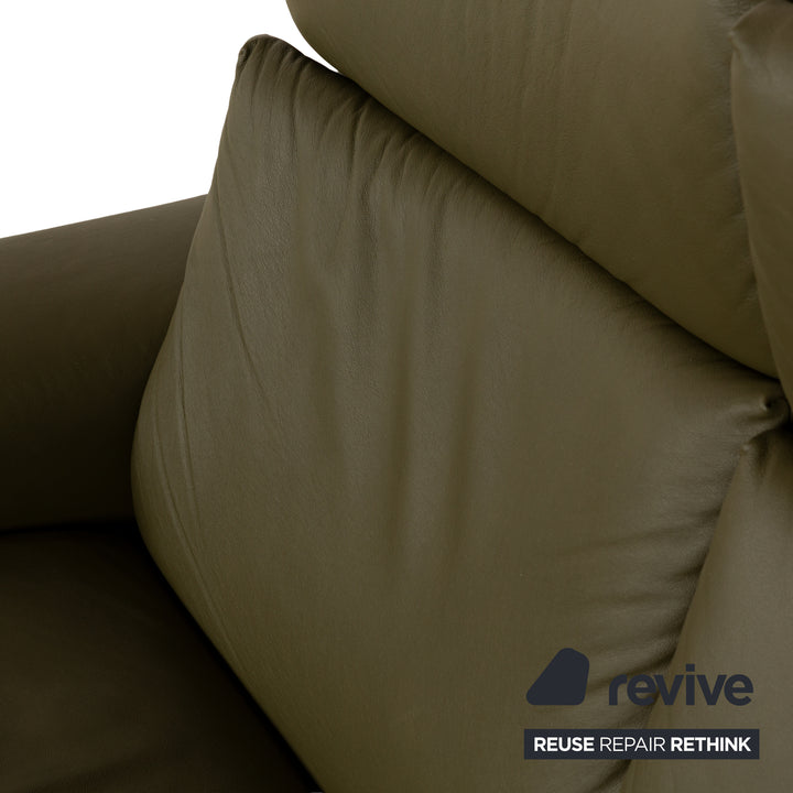 Stressless Aurora Leder Zweisitzer Dunkelgrün manuelle Funktion Sofa Couch