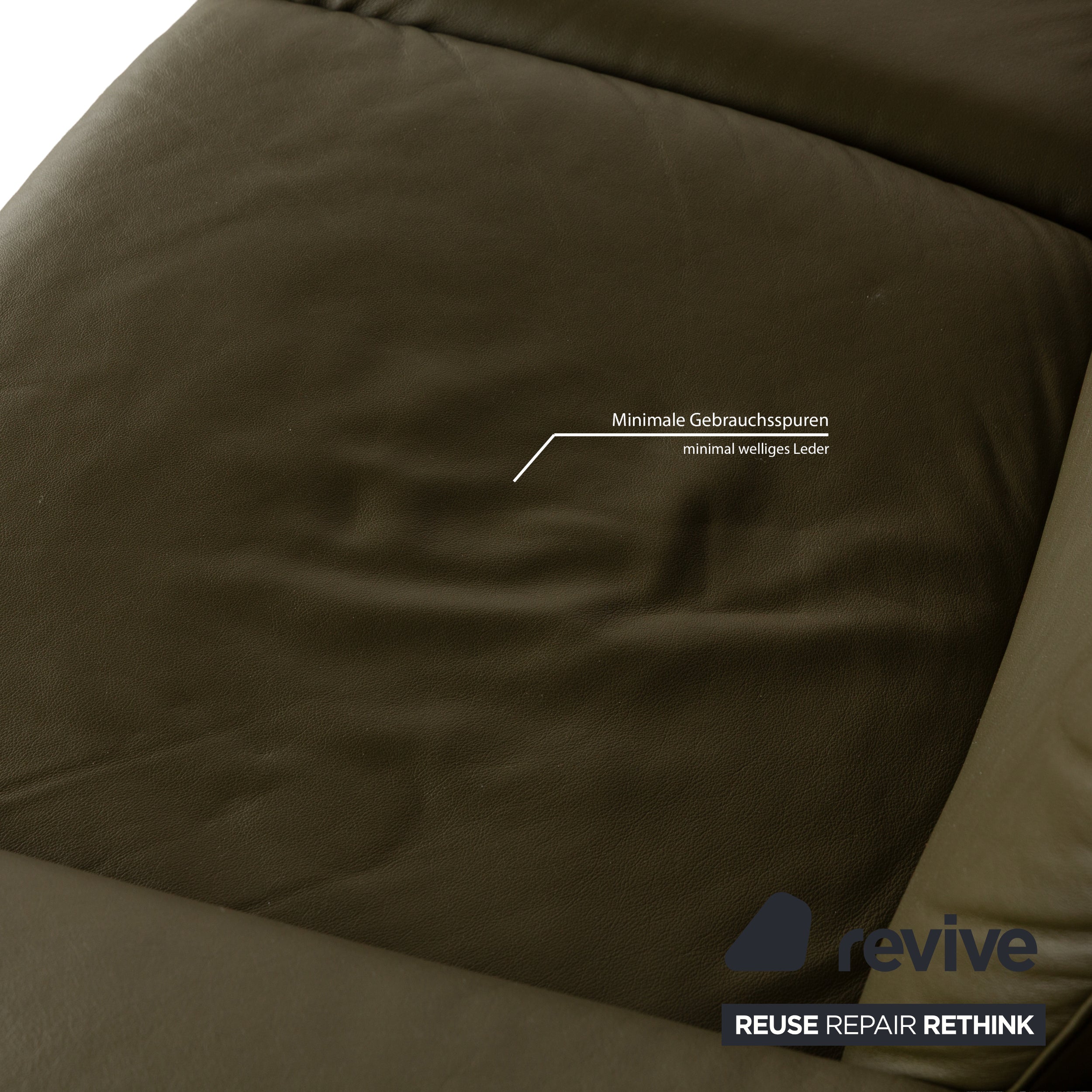 Stressless Aurora Leather Two Seater Dark Green Manual Function Sofa Couch