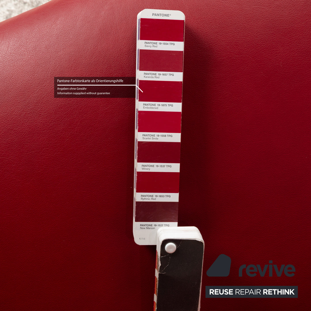 Stressless Aurora Leder Zweisitzer Rot manuelle Funktion Sofa Couch