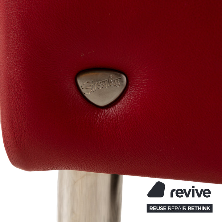 Stressless Aurora Leder Zweisitzer Rot manuelle Funktion Sofa Couch