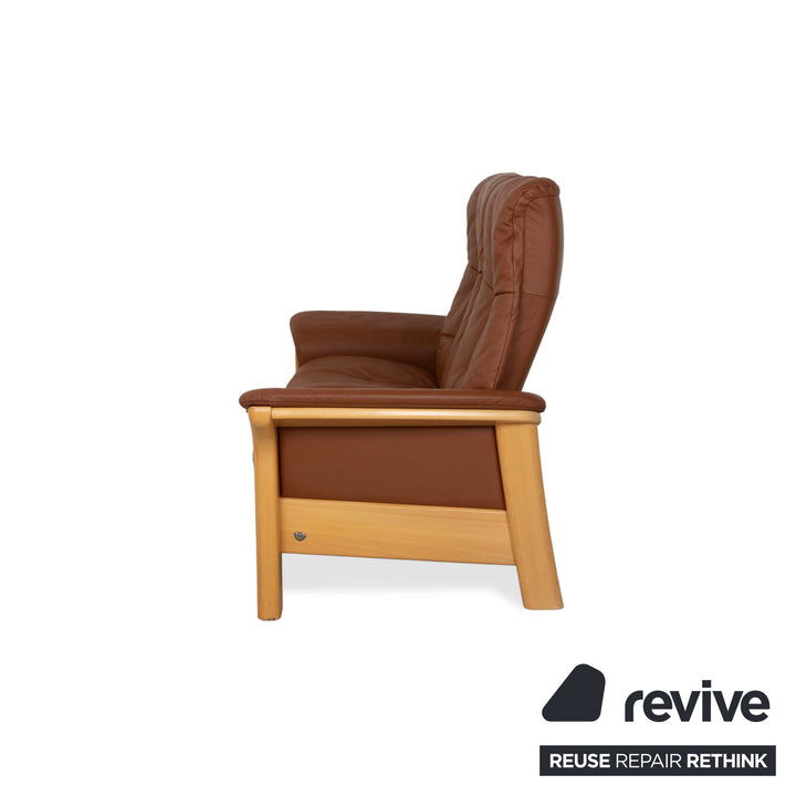 Stressless Buckingham Leather Two-Seater Brown Manual Function