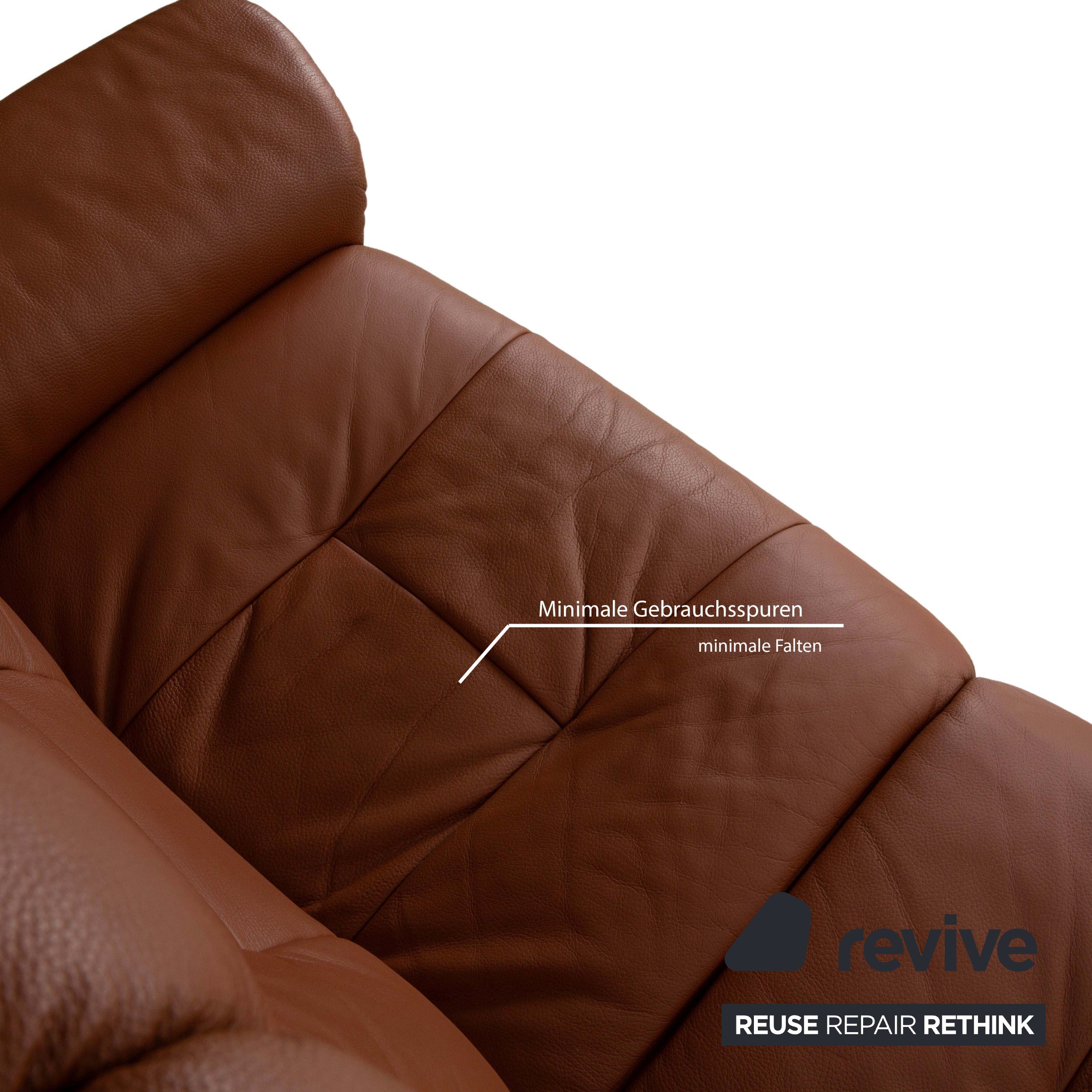 Stressless Buckingham Leather Two-Seater Brown Manual Function