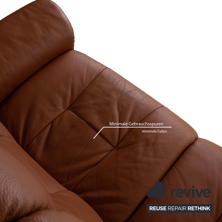 Stressless Buckingham Leather Two-Seater Brown Manual Function