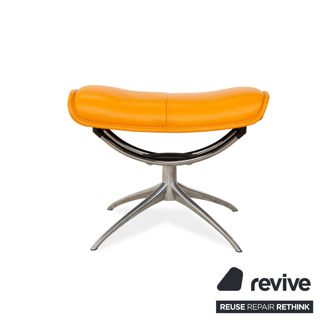 Stressless City Leder Sessel Orange Gelb inkl. Hocker manuelle Funktion