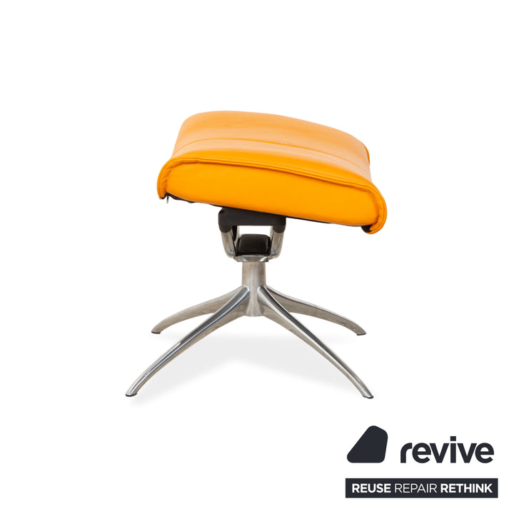 Stressless City Leder Sessel Orange Gelb inkl. Hocker manuelle Funktion