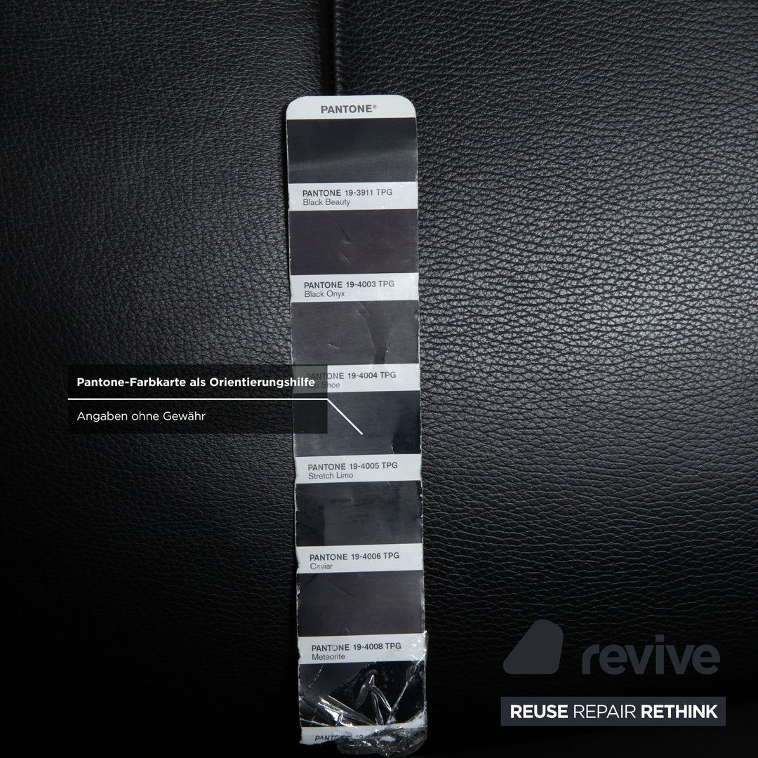 Stressless City Leder Sessel Schwarz inkl. Hocker manuelle Funktion Sternfuß