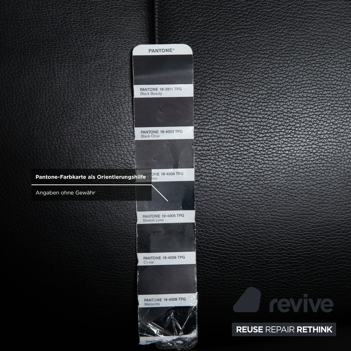 Stressless City Leder Sessel Schwarz inkl. Hocker manuelle Funktion Sternfuß