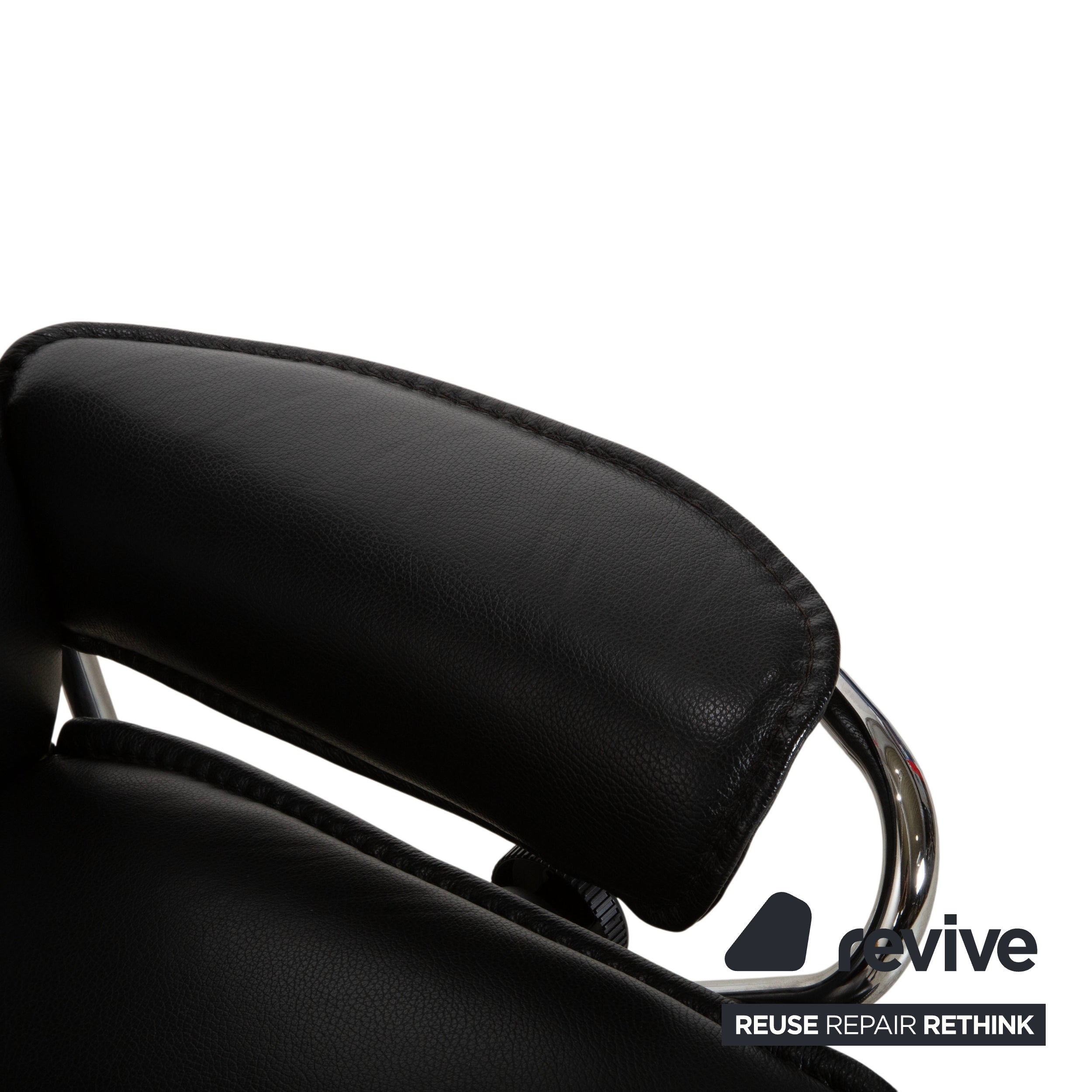 Fauteuil Stressless City en cuir noir avec repose-pieds, fonction manuelle, piètement étoile