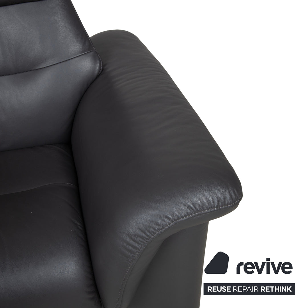 Stressless Como Leder Zweisitzer Anthrazit Sofa Couch