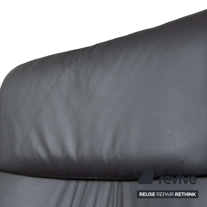 Stressless Como Leder Zweisitzer Anthrazit Sofa Couch
